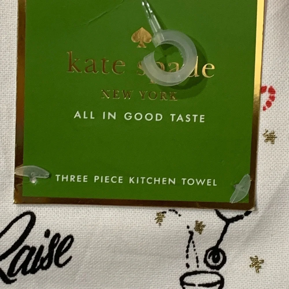 Kate Spade Cotton 3 Piece Kitchen X-Mas Towel Set